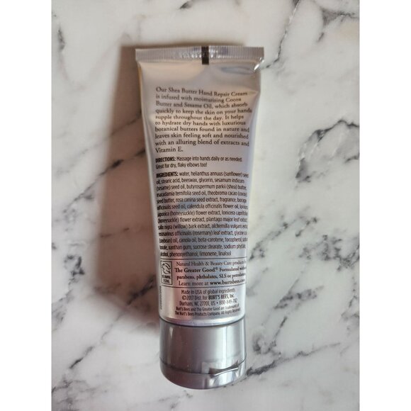 Burt's Bees Shea Butter Hand Repair Cream With Cocoa Butter & Sesame Oil 3.2 Oz - Picture 7 of 7